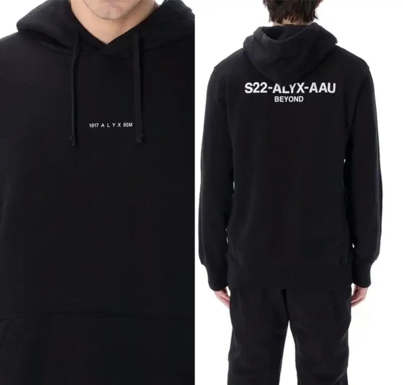 

2022FW ALYX 1017 9SM Hoodie Men Women 1:1 Best Quality Small Alyx Logo On The Chest Pullover Loose Fleece Hooded