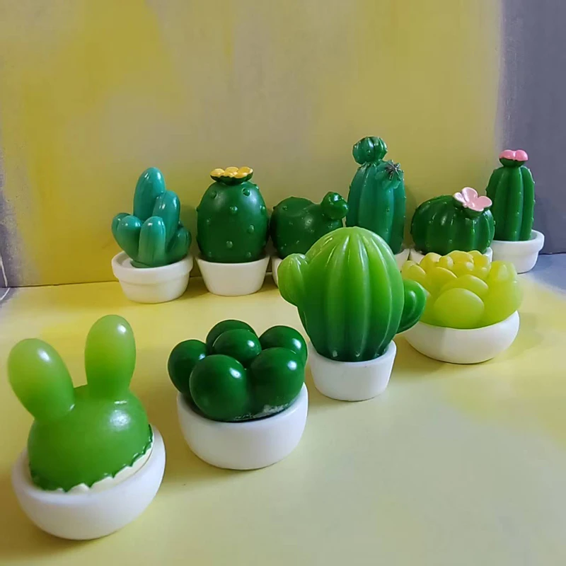 10 pcs Resin Succulents Plants Doll House Miniatures Fairy Garden Gnome Moss Terrarium Decor Crafts Bonsai ornament crafts,miniature figurines,resin ornaments,miniature ornament,resin crafts,resin succulent crafts