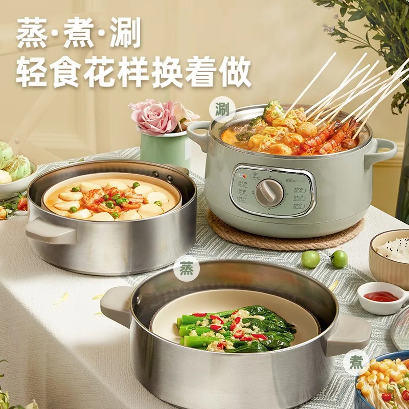 Home-appliance Bear/ Bear Electric Steamer DZG-D80G5 Household Timing Double Stainless Steel Steamer Small Electric Hot Pot 4