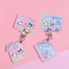 Fashion Sanrio Acrylic Shaker Keychain Pendant Star Shape Carabiner Durable Scratch-Resistant Decorative Bag Pencil Pouch 2