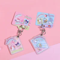 Fashion Sanrio Acrylic Shaker Keychain Pendant Star Shape Carabiner Durable Scratch-Resistant Decorative Bag Pencil Pouch 2