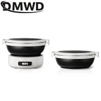 Folded Electric Cooking Pot 1.2L Portable Multicooker Travel Rice Cooker Split Hotpot Mini Stove Stainless Steel Electric Skillt 1