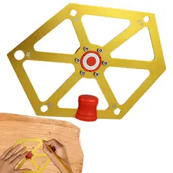 Saw Protractor Aluminum Alloy Hexagon Protractor High Accuracy Measuring Tool Angle Adjustment Tool Woodworking Tool For