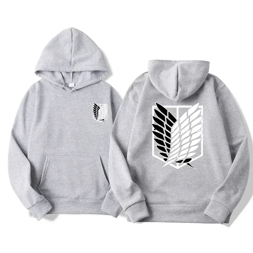 Attack on Titan Anime Pattern print Hoodie Men Women Streetwear Pullover Harajuku Shingeki no Kyojin Sweatshirt Loose breathable 2