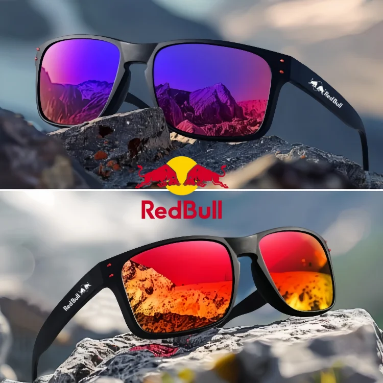 Red Bull Fashion F1 Polarized Square Sunglasses for Men and Women UV Protection