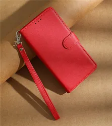 Elegant Leather Wallet Flip Case for Motorola Edge 60 Fusion - Stylish and Durable Protection (Red)