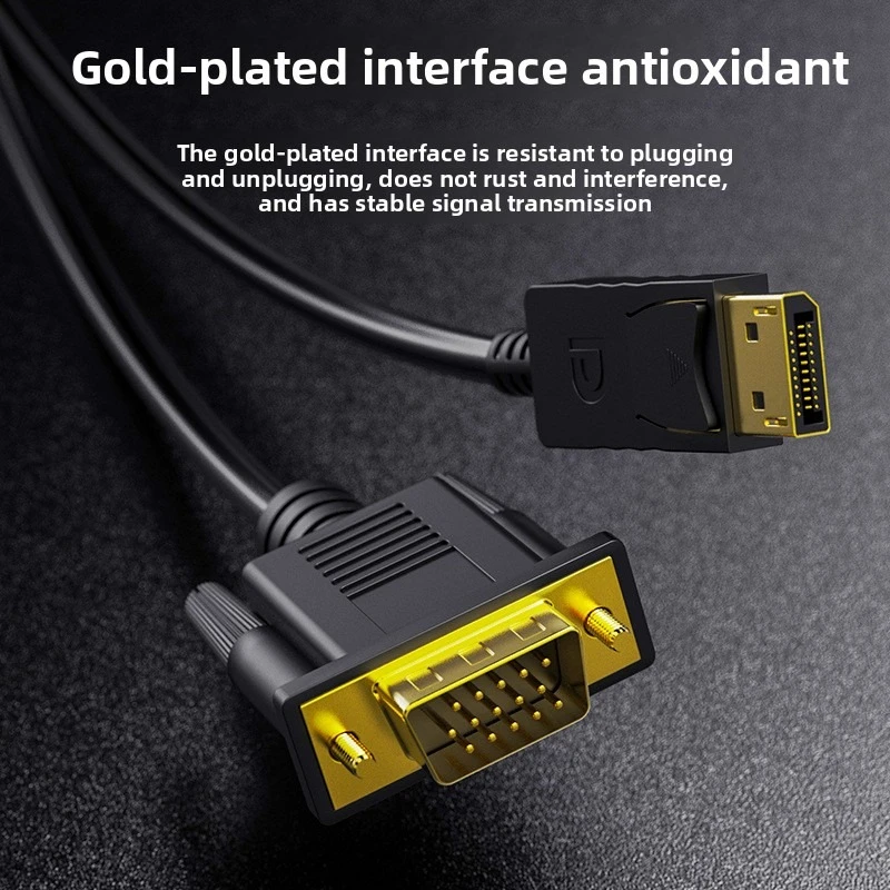 DP-VGA ̺ DisplayPort-VGA  ȯ TV   HD  ̺ Ʈ ǻ  VGA 1080P @ 60Hz