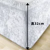Wrap Valance Frame Cover With Around Elactic Belts and Three Sides Fabric (No Platform) Bed Skirt Crushed Velvet Divan Bed Base 4