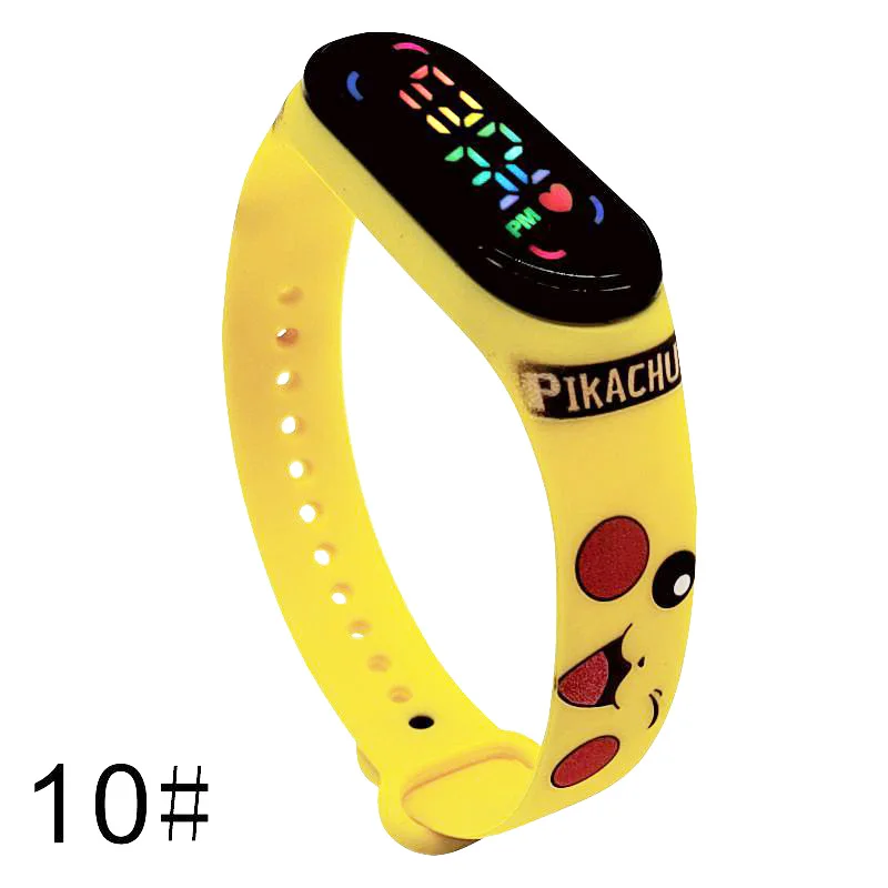 deadpool toys Pokemon Strap LED Electronic Watch Fashion Colorful Bracelet Touch Waterproof Anime Character Pikachu Educational Children's super hero toys Action & Toy Figures