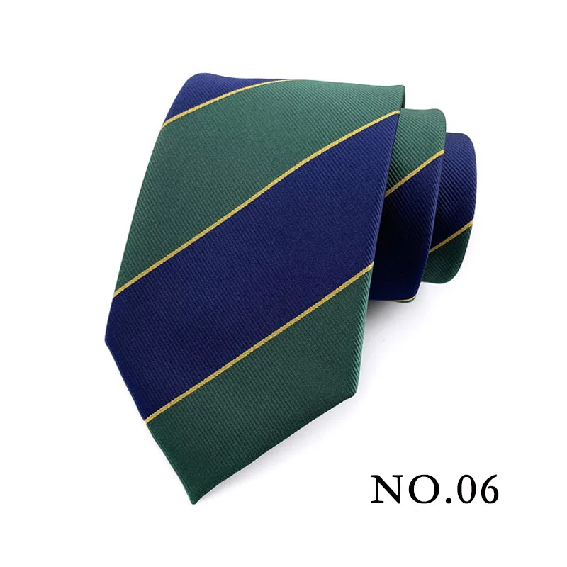 Neue 8CM Herren Krawatten Gestreifte Krawatte Formale Klassische Business Krawatte Jacquard Gewebte Krawatten Für Männer Bräutigam Hochzeit party Krawatte – Detail 10