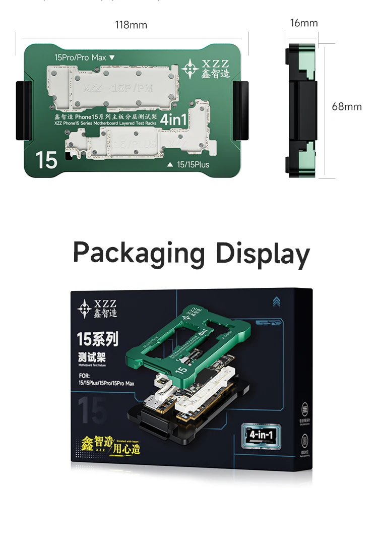 Xinzhizao XZZ iPhone 15 Series 4 In 1 Motherboard Layered Test