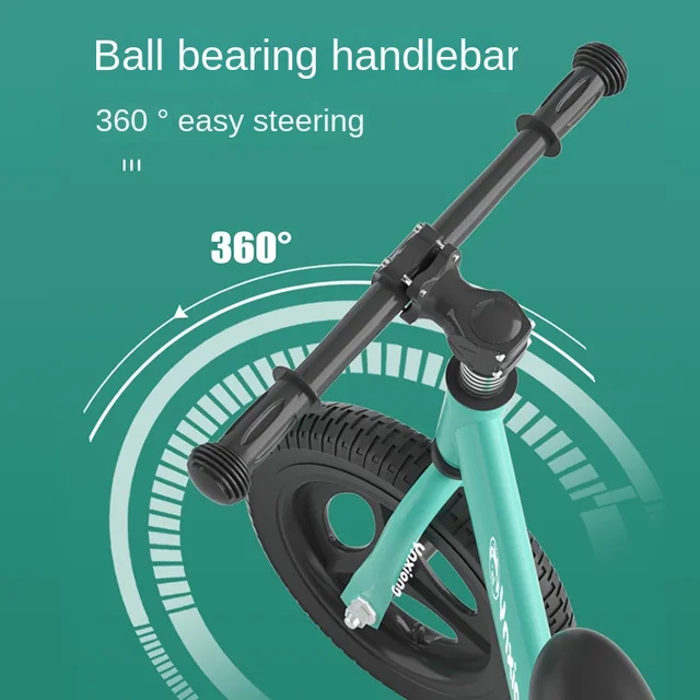 LazyChild Children's High Carbon Steel Anti-Bump Comfortable Balance Car Pedalless Toddler Sliding Yo-Yo Car Inflatable Wheel 2