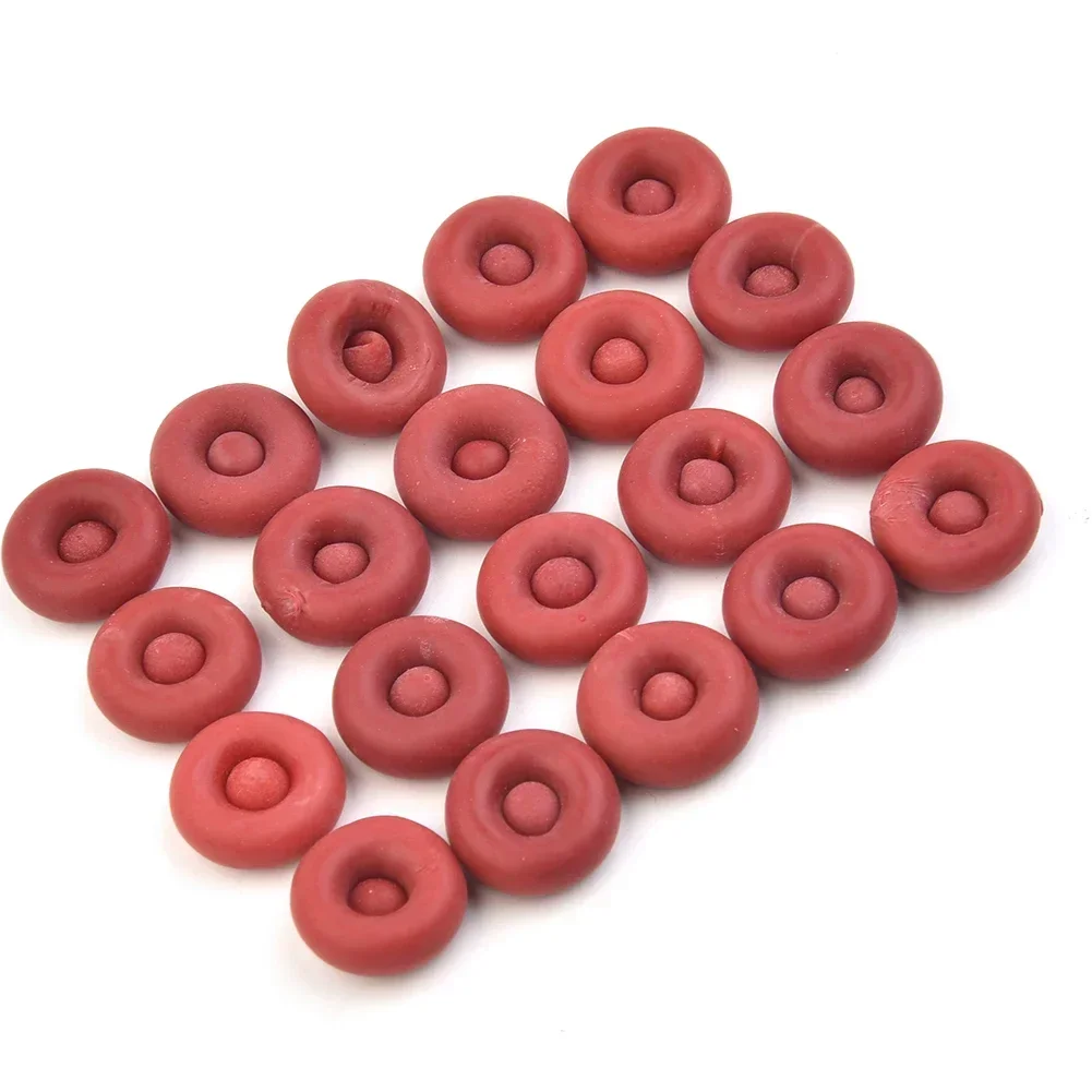 20pcs Caulk Cap Glass Glue Tip Sealing Cap Barrel Glue Mouth Protective Cover Caulking Gun Nozzles Cap Red Caulk Saving Cap