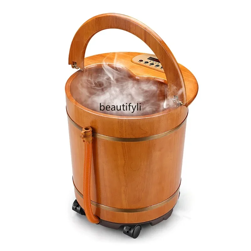 

Foot Bath Barrel Electric Massage Household Foot Bath Tub Automatic Heating Constant Temperature Calf Smart Wooden Barrel