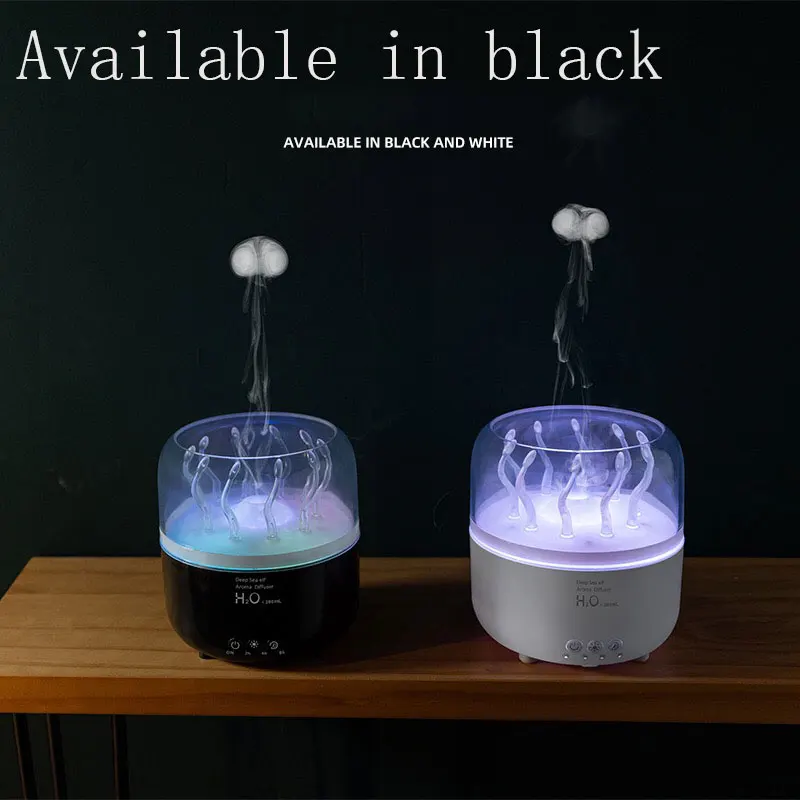 Humidificador Rotating Jellyfish Colored Ambient Light Aromatherapy Machine Household Desktop Fresh Air Humidifier 2