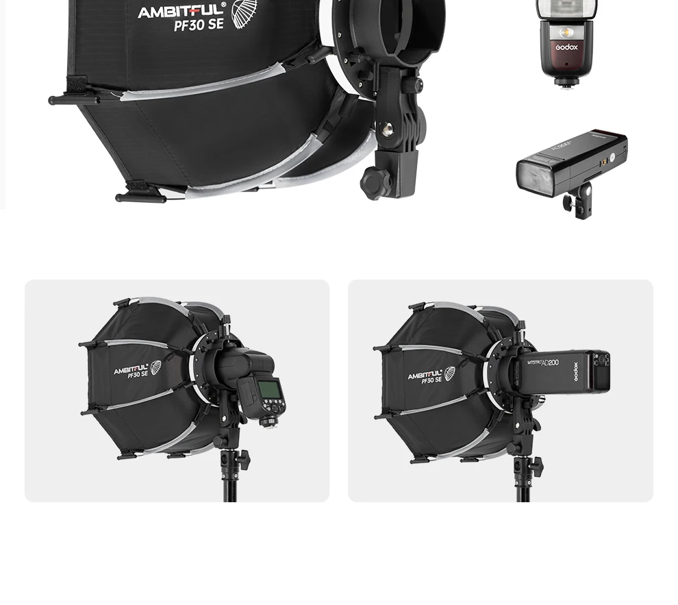 30cm PF30 SE 40cm PF40 SE Camera Flash Mini Softbox Portable Octagon Umbrella So