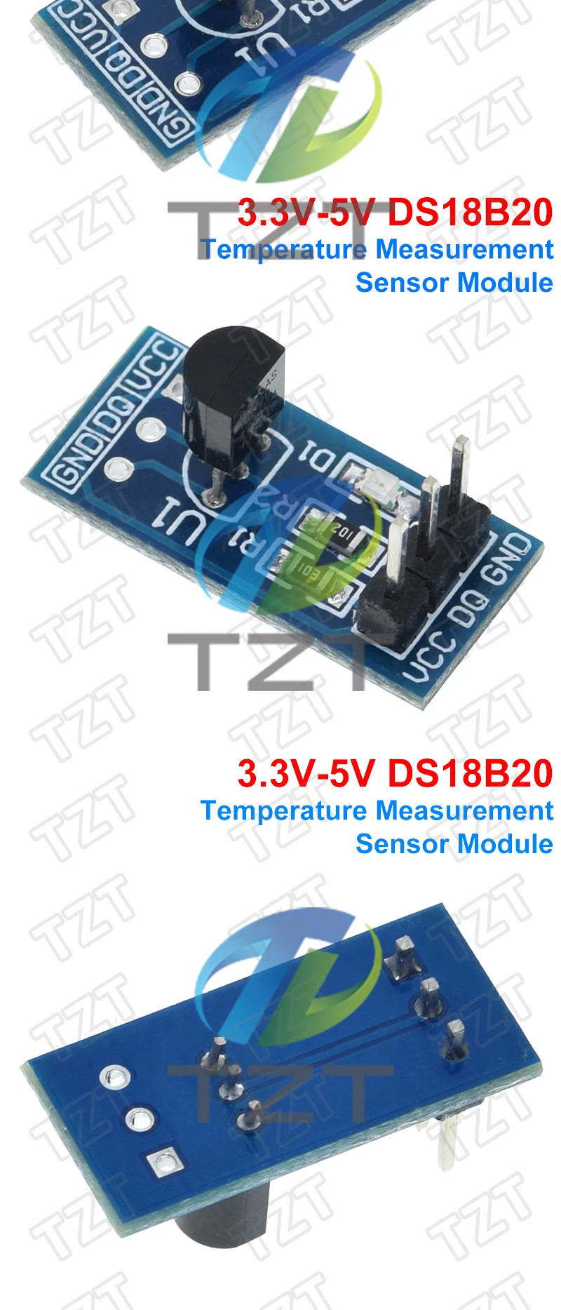 1/2/5 Stück TZT DS18B20 Temperaturmesssensormodul für Arduino – Detail 4