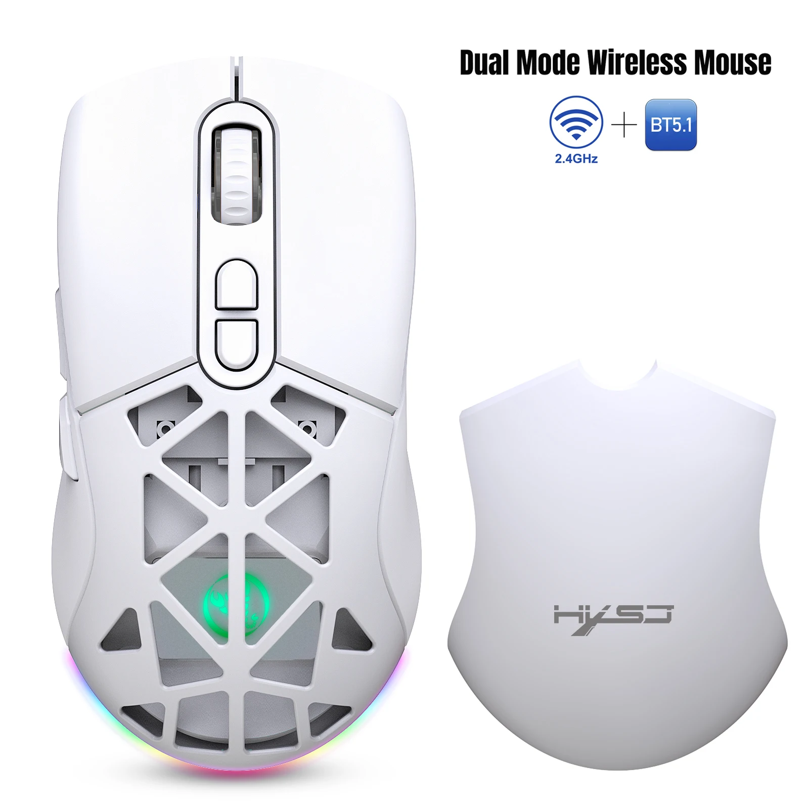 Tastiera Meccanica Wireless 61 Tasti Con Mouse RGB – Bluetooth 5.0 E 2.4GHz, Retroilluminazione LED, Leggera E Anti-ghosting Per PC E Gaming