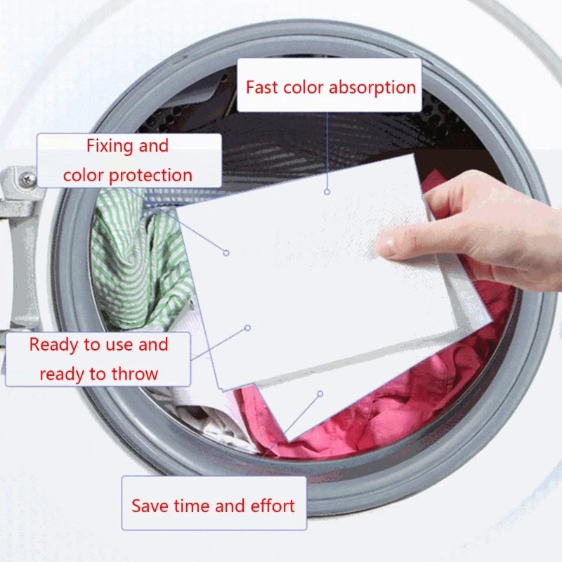 Color Catch Sheets 50Pcs for Laundry Dye Trapping