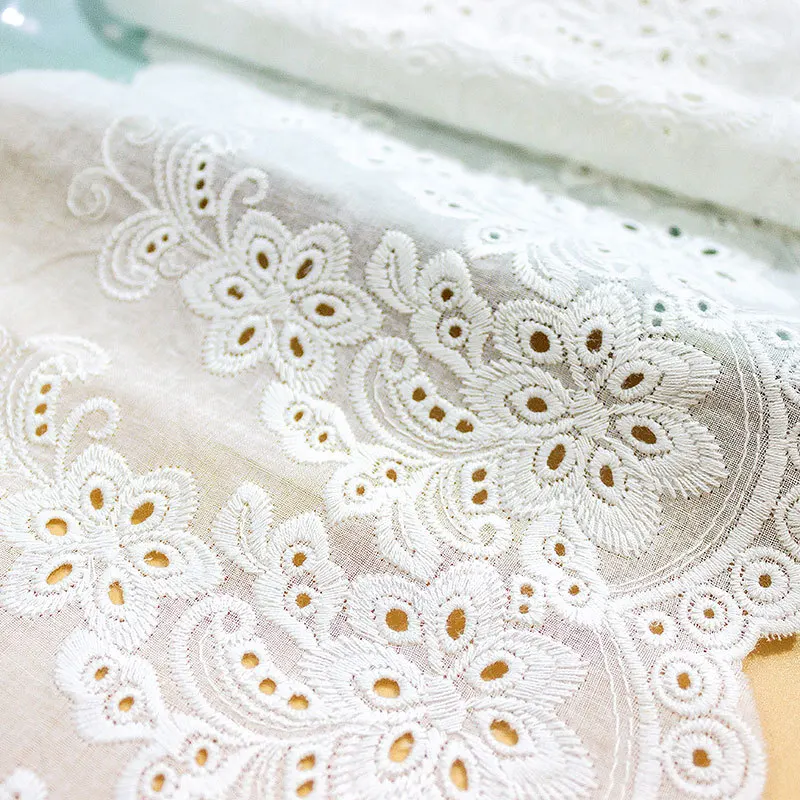 1 yard white clothing decoration accessories fabric DIY embroidery sewing lace