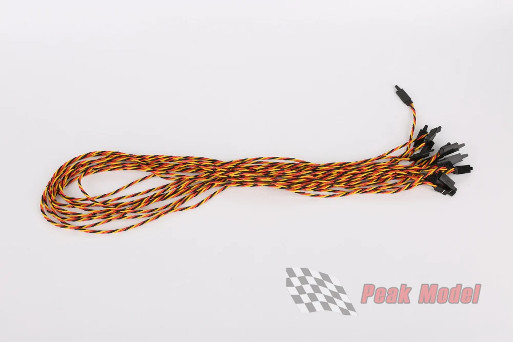 10 Teile/los 60 Kerne Heavy Duty Servo Verlängerung Draht Twisted Draht mit Neue Anti-losserung Schnalle FUTABA/JR Stecker – Detail 12