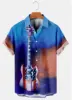 Violin Harajuku Men's/Women's Shirt 3D Printed Short Sleeve Shirt Summer Hawaiian Beach Style Top Lapel Shirt 2