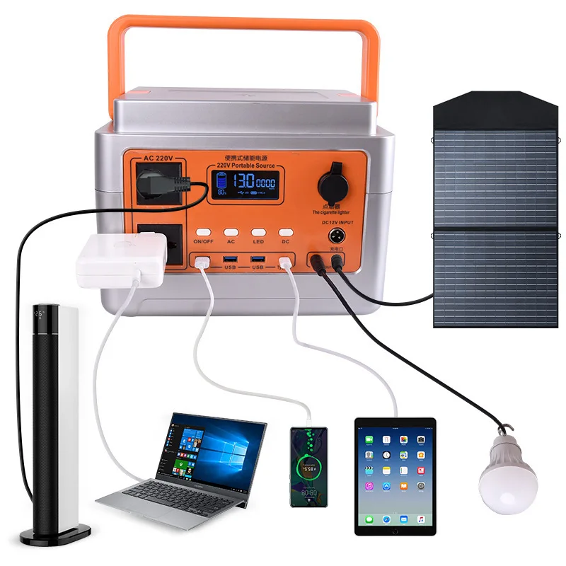 YYHC-500Wh Portable Solar Charger Backup Charger Ac Phone USB Power Banks Bank Station Solar Generator 150 Amp Battery Price