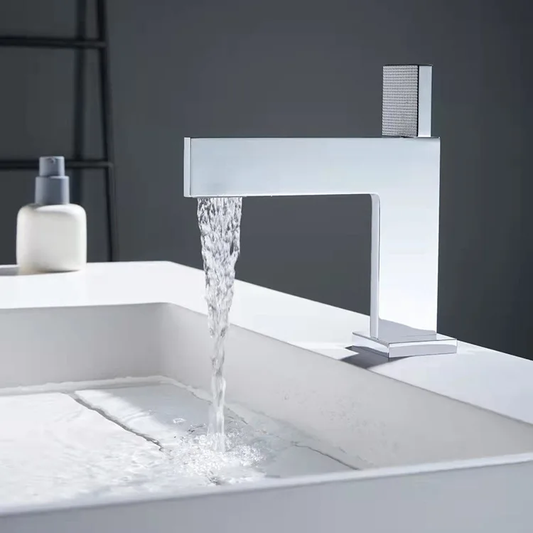 Creative Brass Bathroom Basin Faucet Single Handle Hot and Cold Mixer