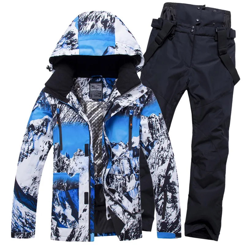 

Winter Waterproof Men Warm Snowsuits Sport Mountain Men Snowboard Suits Outdoor Male Ski Set Jacket Pants Tracksuit Clothes