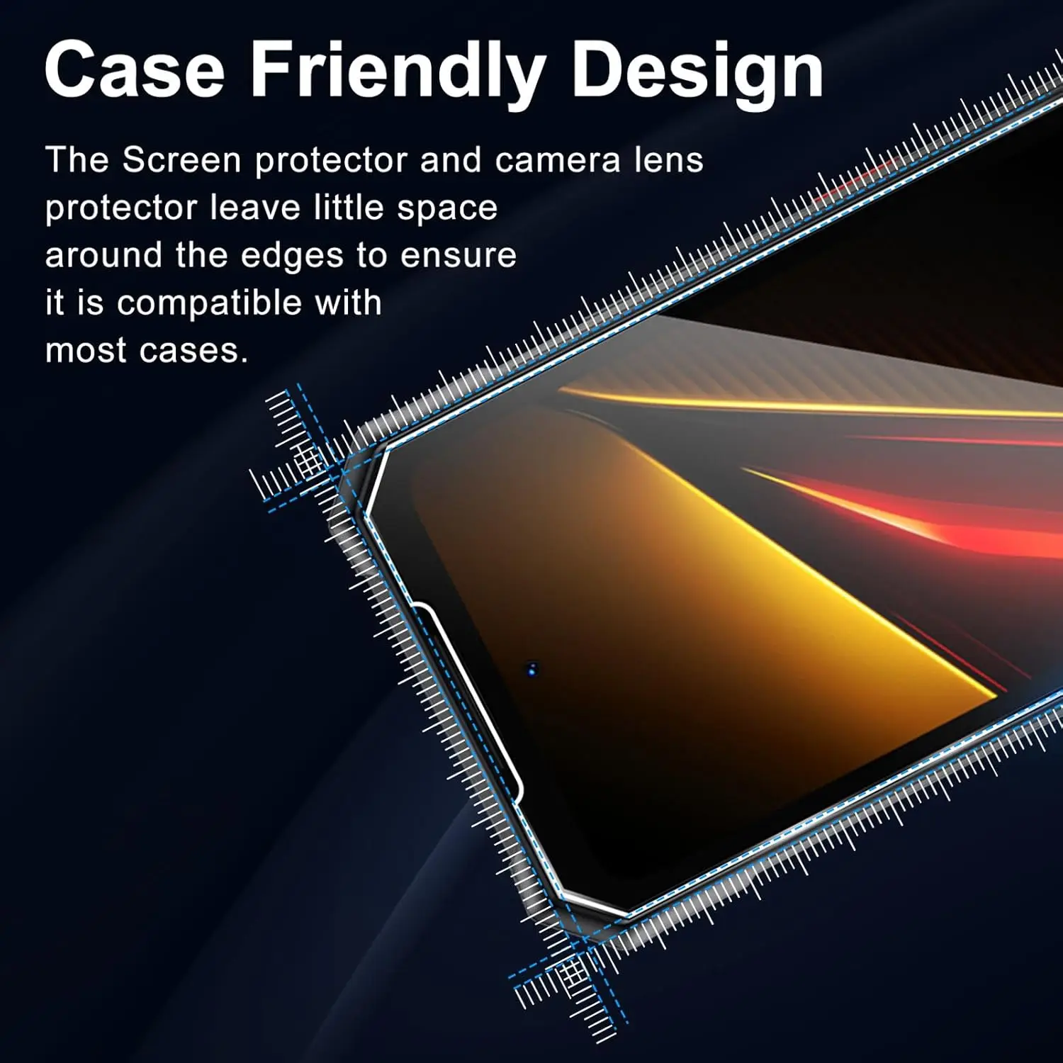 Premium 2.5D 9H Tempered Glass Screen Protector - Ultra-Clear Protective Film, 6.78