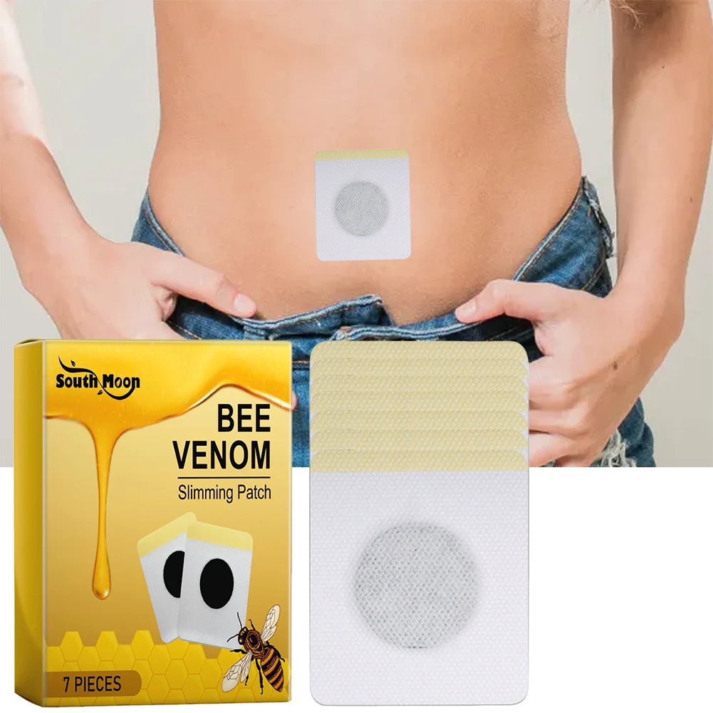 7 Pcs Bee Venom Patches Bee Venom Lymphatic Drainage Slimming Patch Lymphatic Care Patch for Women & Men for Body Shaping