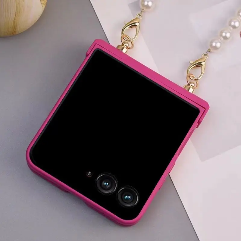 Luxury Rose Red Leather Chain Crossbody Phone Case - Premium Protective Cover