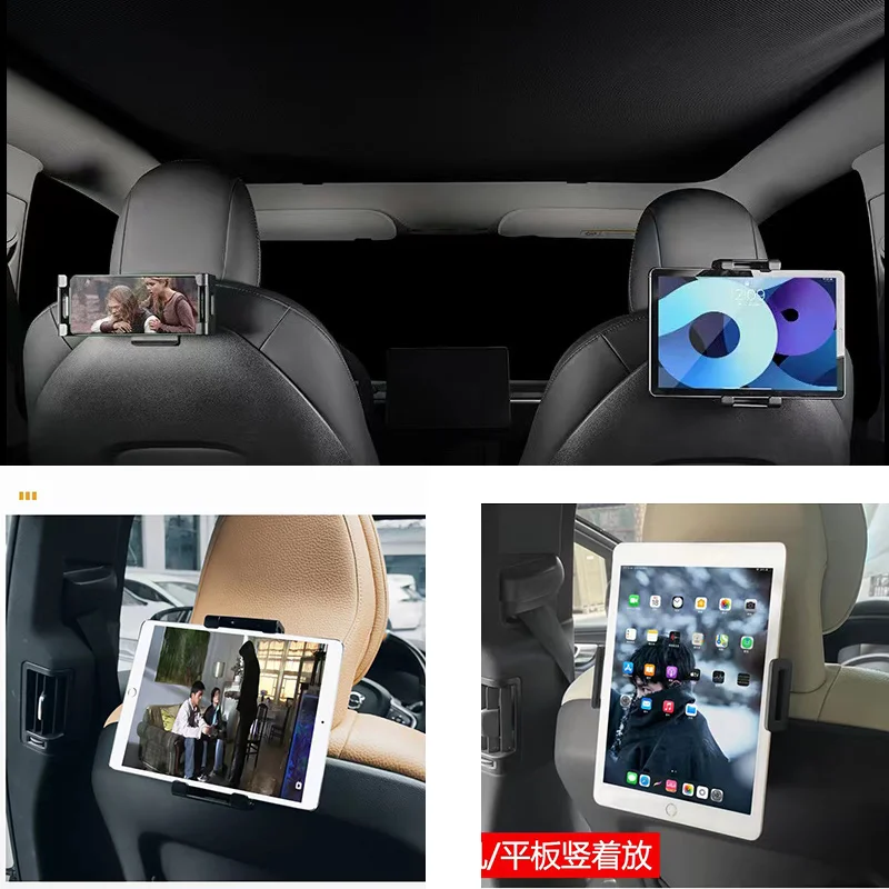 Rear Seat Phablet Holder For Volvo Xc60 Xc90 S90 S60 V60 V90 For Tesla  Model 3 Y S X Headrest Ipad Clip Supplies Accessories