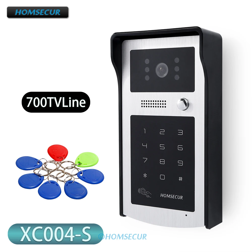 XC004-S Doorbell Camera 700TVLine with Password and RFID Access 4 Core for HOMSECUR HDS Series Video Door Entry System