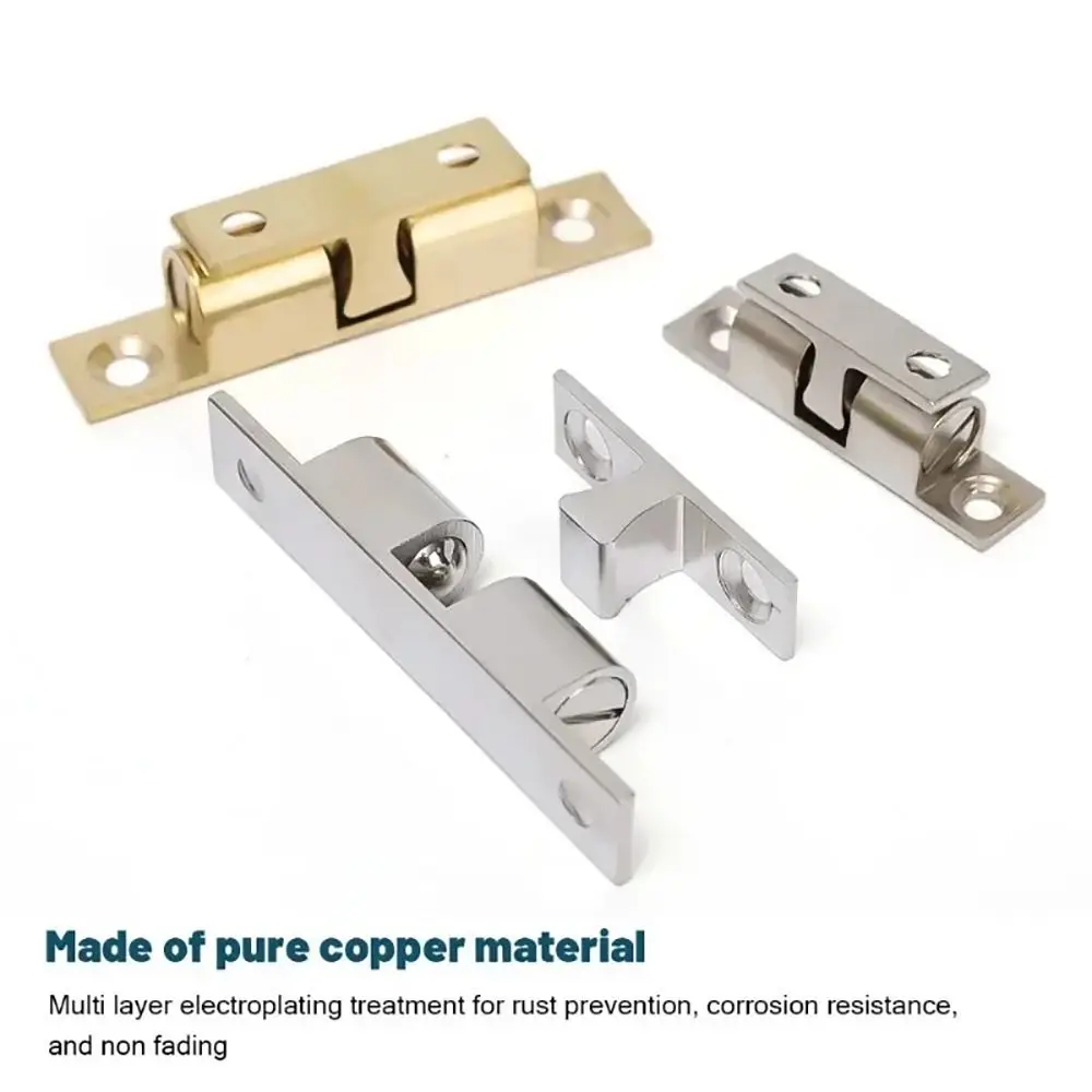 Description Picture 6 of itemDouble Spring Steel Ball Catch Latch for Furniture Cupboard Cabinet Door Damper Buffer Adjustable Closet Tension Latch Hardware