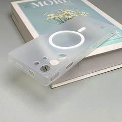 MagSafe Magnetic Wireless TPU Matte Back Phone Case for ZTE nubia RedMagic 9 Pro+ (White)