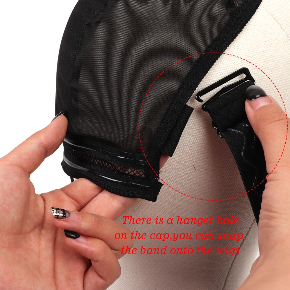 Plussign Half Splicing Wig Cap With Drawstring Silicone Band For Sewing 4*4 5*5 13*4 13*6 Lace Wig Lace Wig Cap For Making Wigs