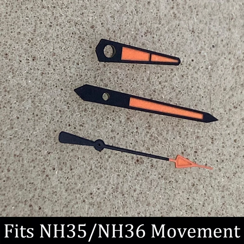 Orange Watch Hands Replacement for Fashionable Mechanical Wristwatch