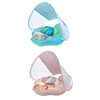 Baby Swim Float Baby Pool Float Inflatable Swimming Float Ring Toddler Pool Float Swim Trainer Float with Bottom Seat Sun Canopy 6