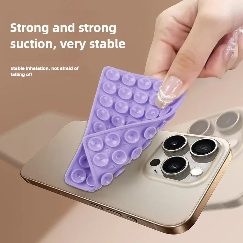 Dual-Sided Suction Cup Phone Stand with Strong Grip – Hands-Free Silicone Mount