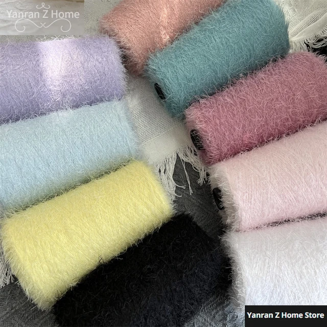 100g Soft Candy Colored Feather Yarn Long Feather Gauze Dance
