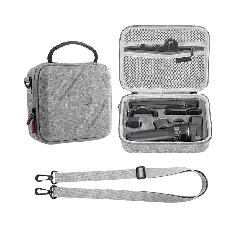 for DJI OM7/OM 7Pro Storage Bag Nylon Handheld Gimbal Portable Crossbody Organizer Camera Accessories Gray