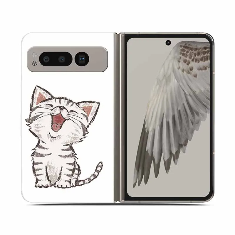 Clear Shockproof Hard Plastic Phone Case for Foldable Devices - 7.6 Protective Back Cover