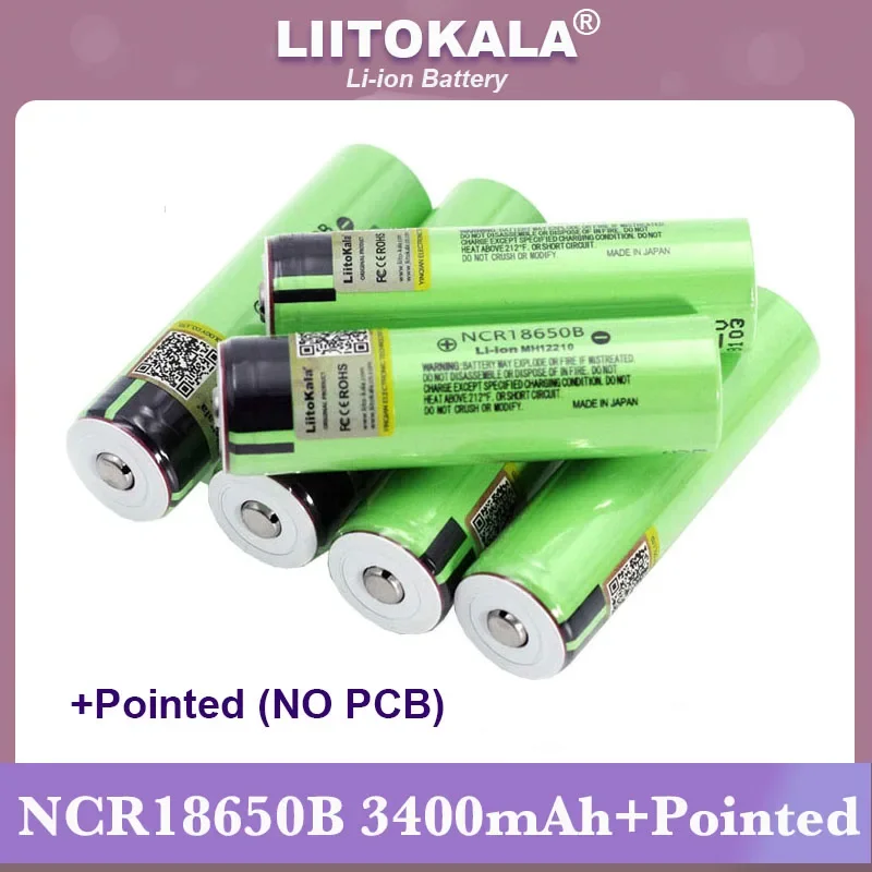 Liitokala Nuova Batteria Ricaricabile Al Litio Ncr18650B 3.7V 3400 Mah 18650 Con Batterie A Punta (Senza Pcb)