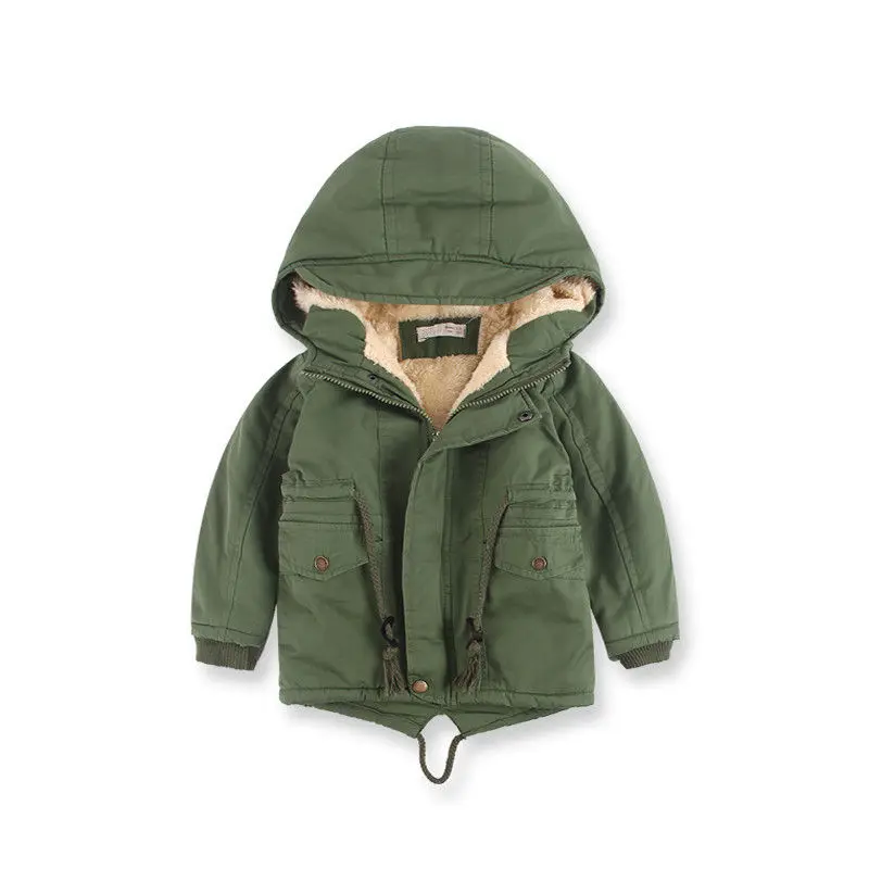 

European and American style plush and thick hooded men's and women's cotton clothes children's cotton clothes winter new style