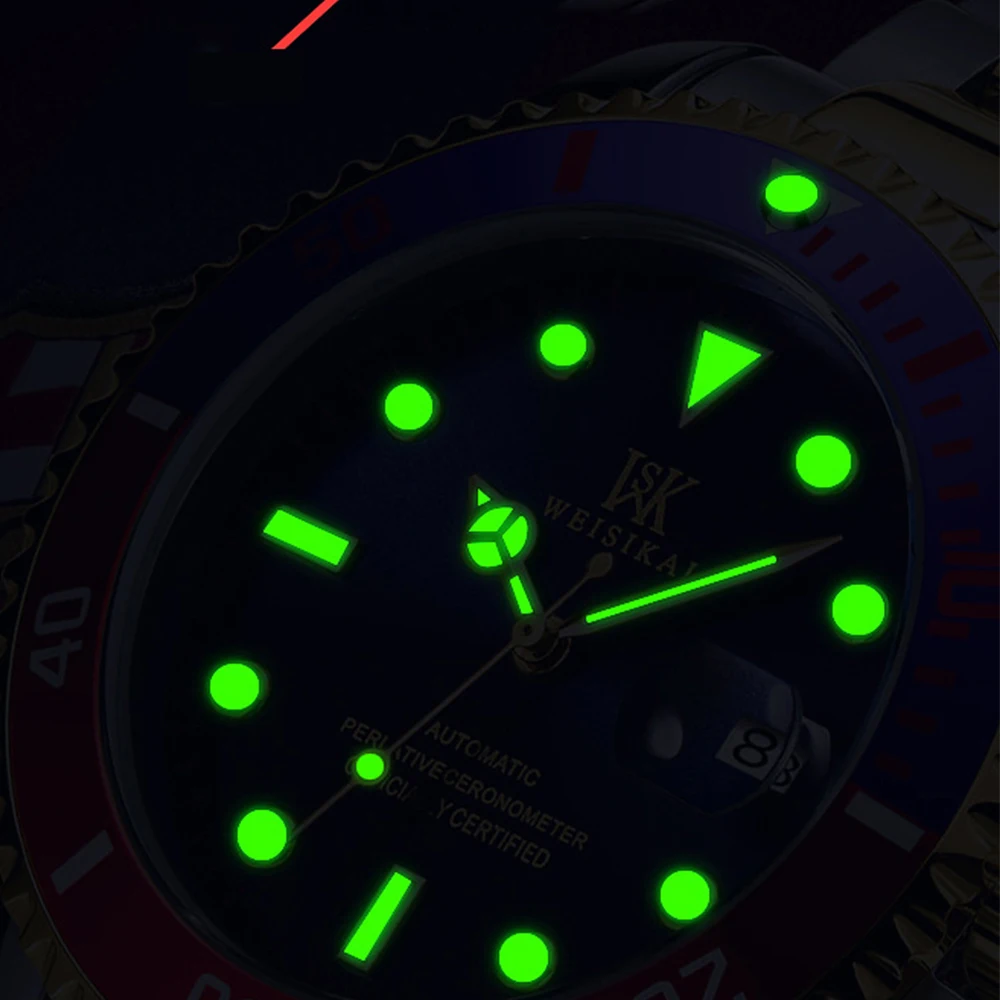New Business Automatic Watch Men Luxury Brand Stainless Steel Mechanical Watches Fashion Luminous Waterproof Relojes Para Hombre