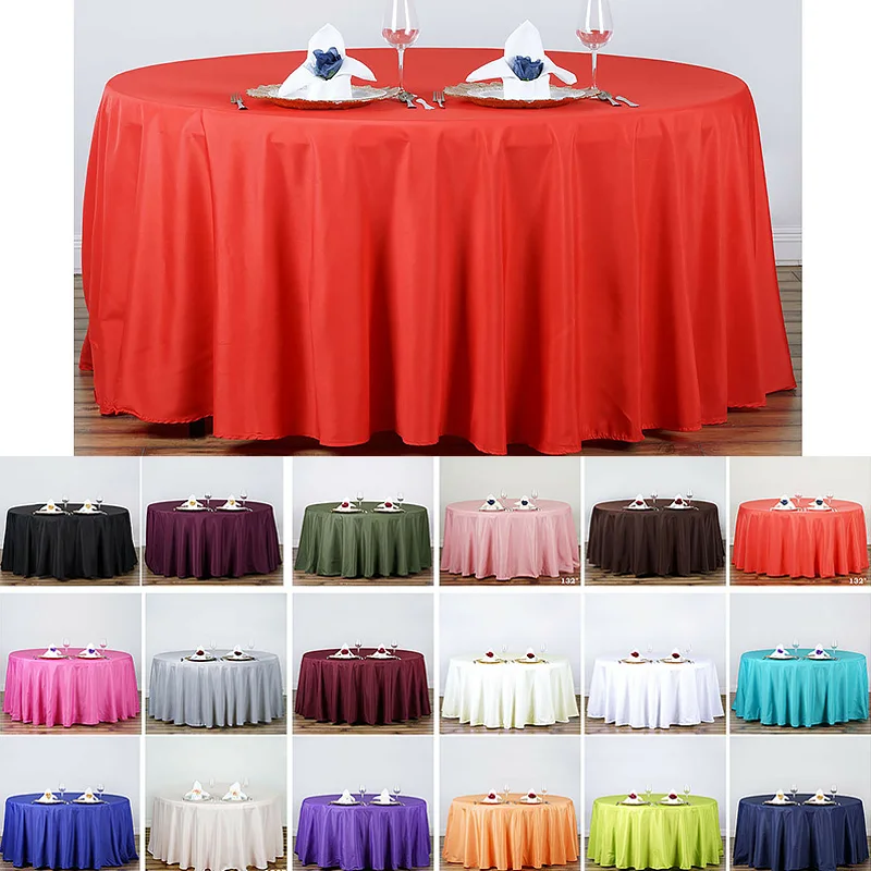Mantel Redondo De Poliéster De 90 Pulgadas / Manteles Para Bodas, Navidad Y Festividades - México