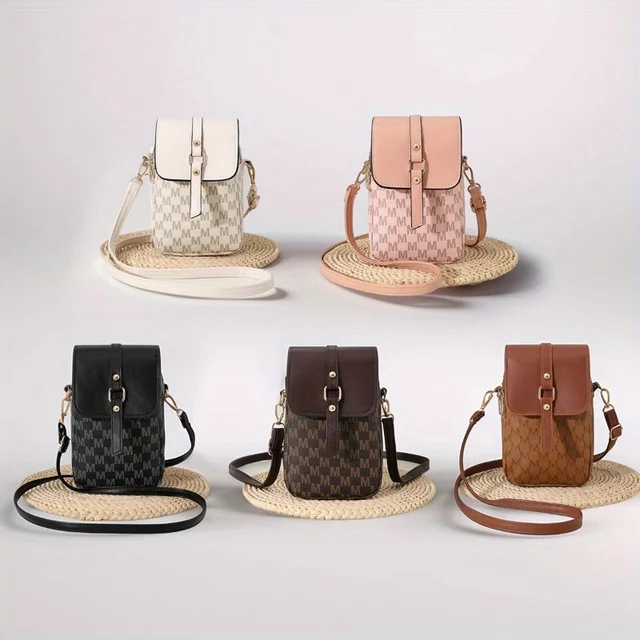 Fashion trend printed letter shoulder women's bag niche temperament multi-functional messenger bag retro fashion mobile phon bag