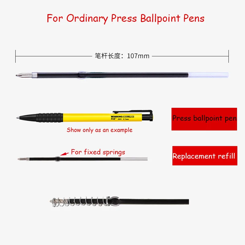 100 Pcs/pack Ballpoint Pen Refill 0.7mm Black Red Blue Ink Caneta Writing Pen Office Supplies Escolar Roller multifunction ballpoint pen multifunctional pen ballpoint pen ballpoint pen refill ball point pen