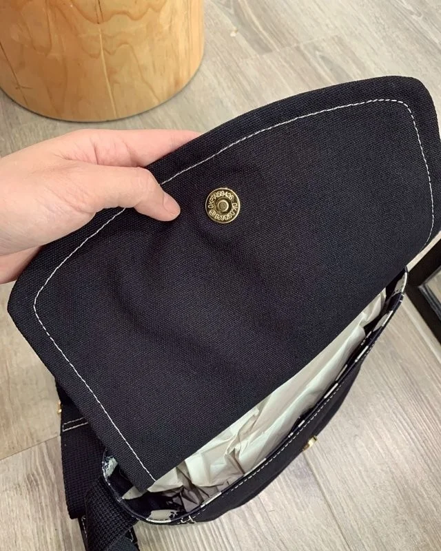 2022 Fashion Canvas Black Bag Shoulder Handbag Women Messenger Bag - Coin  Purses - AliExpress